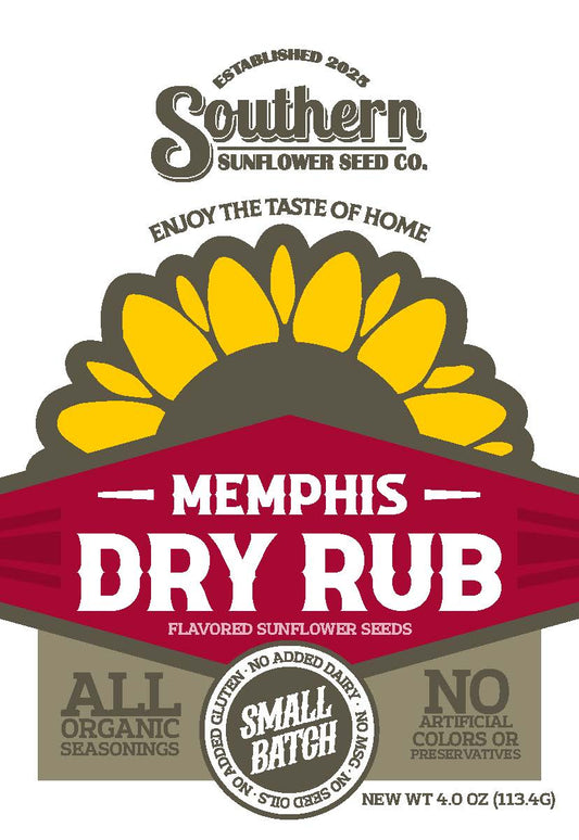 Memphis Dry Rub Sunflower Seeds 4 oz: 3 Bag Bundle